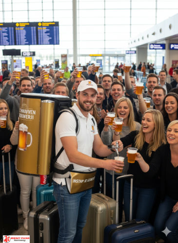Professionele drankrugzak op Tilburg Kermis met outdoor verkoop, livepubliek interactie, gastronomisch aanbod en eventmarketing met hoge activatiewaarde.